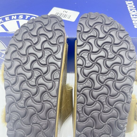 Birkenstock Arizona Big Buckle Shearling Olive Green Sandals Oil Leather EU 37 - Picture 11 of 13